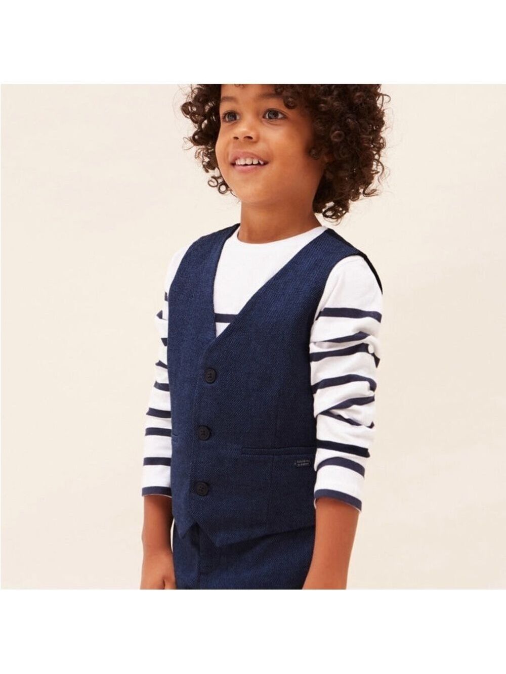 Size 6 Boys Mayoral Blue Vest Classic Tailored Design